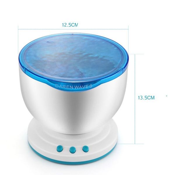 Нічник проектор морські хвилі Daren Waves, c динаміком для підключення смартфона або ПК, зображення 5