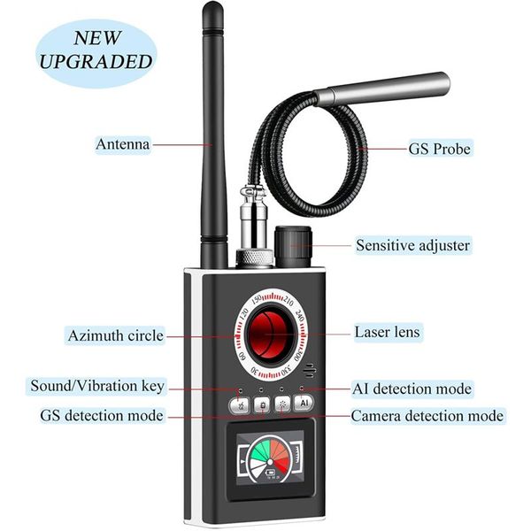 Детектор жучків і прихованих камер, антижучок, індикатор прослушки EVKVO K-88 з функцією пошуку магнітів, зображення 3