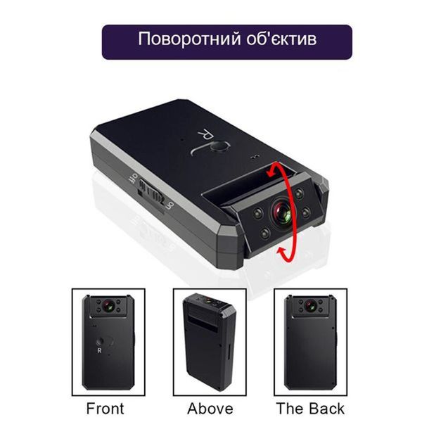 Міні камера wifi з поворотним об'єктивом Wsdcam WD6, до 5 годин автономної роботи, датчик руху, підсвітка, зображення 3 Міні камера wifi з поворотним об'єктивом Wsdcam WD6, до 5 годин автономної роботи, датчик руху, підсвітка, зображення 3