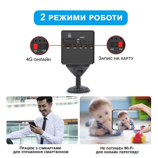 4G міні камера відеоспостереження Nectronix T9, Full HD 1080P, датчик руху, акумулятор 2600 мАч, зображення 7