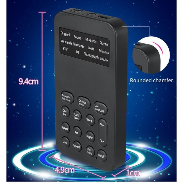 Змінювач голосу для телефону або комп'ютера з 8-ю режимами зміни голосу  і 16 звуковими ефектами Voice Changer VC-12, зображення 5