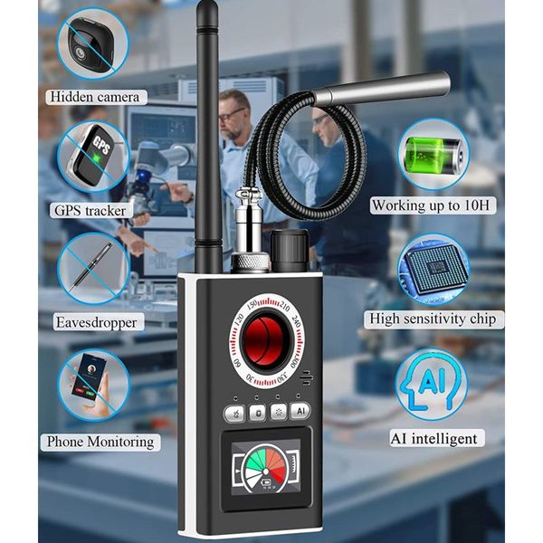 Детектор жучків і прихованих камер, антижучок, індикатор прослушки EVKVO K-88 з функцією пошуку магнітів, зображення 4