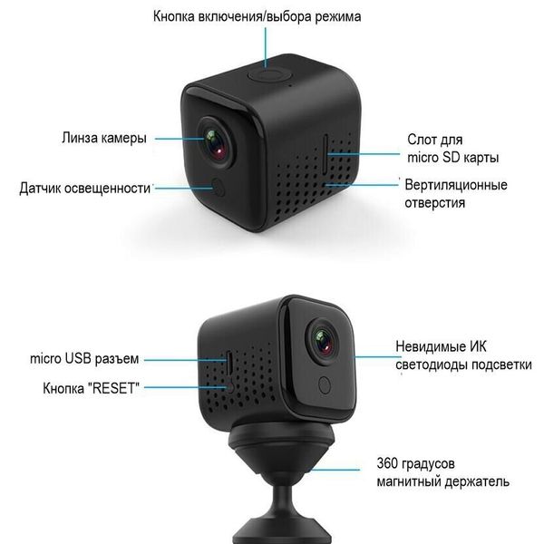 Міні камера wifi Full HD 1080P Wsdcam A12, 2 мегапікселя, батарея до 5 годин роботи, зображення 6