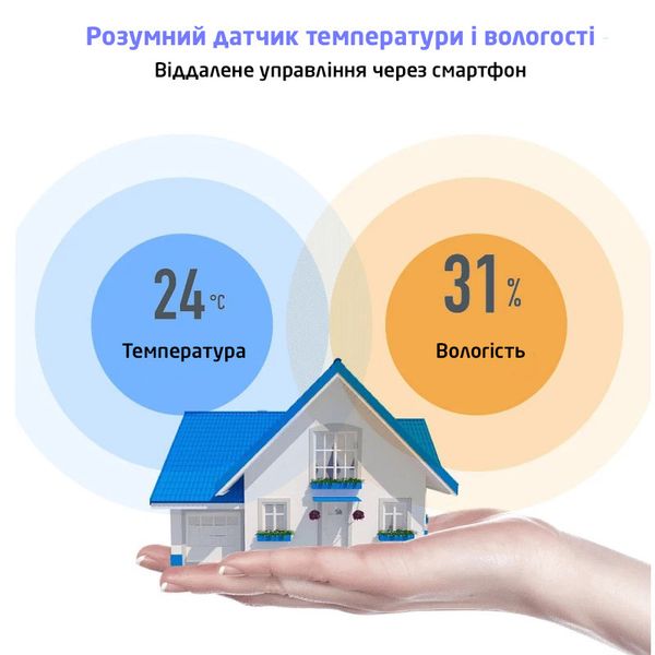 Wifi термометр гігрометр кімнатний з датчиком температури і вологості Nectronix TG-12w, додаток Tuya для Android і IOS, зображення 5