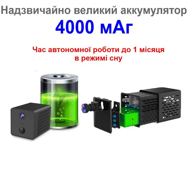 4G міні камера відеоспостереження Nectronix T10, Full HD 1080P, датчик руху, акумулятор 4000 мАч, зображення 5