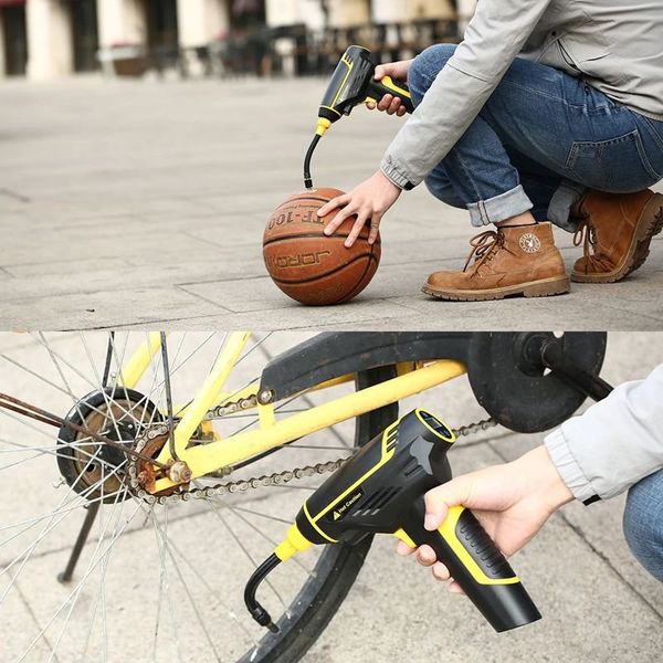 Акумуляторний насос - компресор для авто, мотоциклу, велосипеду Car Air Pump, зображення 4