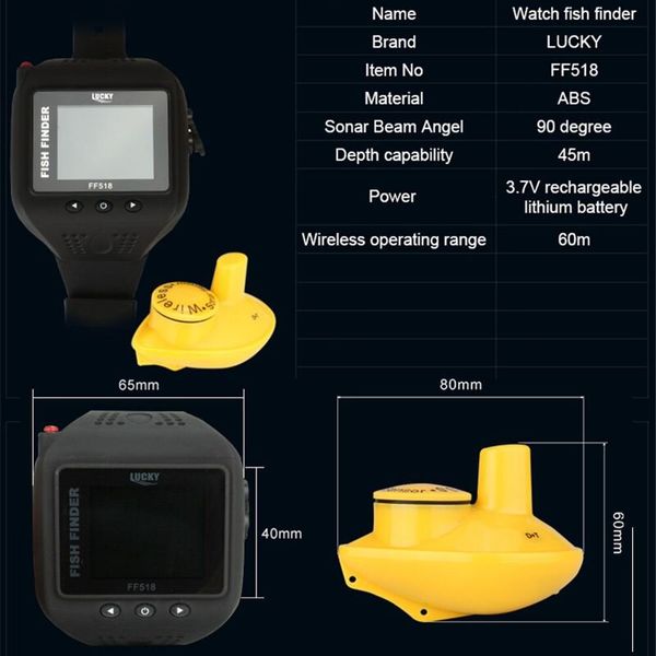 Ехолот годинник lucky ff518 fishfinder, зображення 6