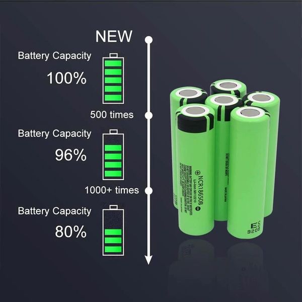 Акумуляторна батарея NCR18650B, 3.7 v 3400 mAh, Оригінал (1 штука), зображення 3