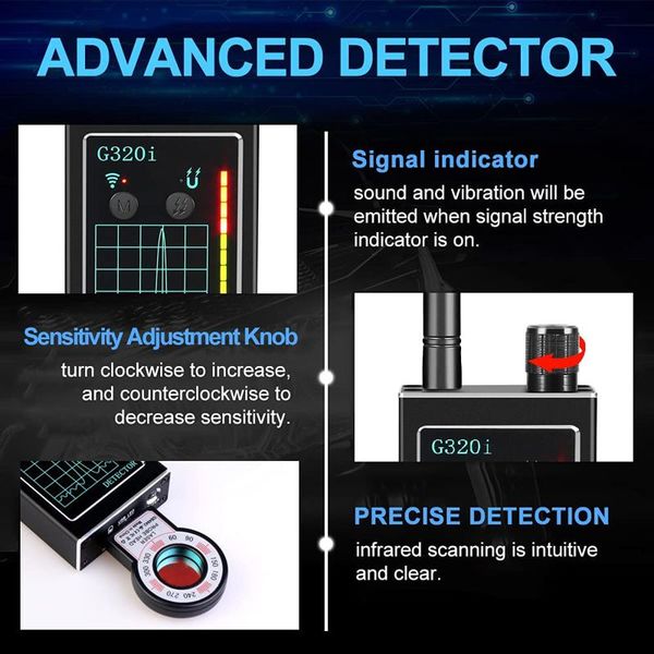 Детектор жучків, прихованих камер, шукач прослушки і трекерів на магніті Protect G320i, зображення 5
