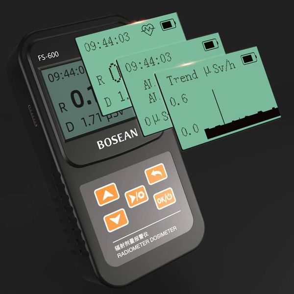Дозиметр радіометр побутовий, лічильник Гейгера - прилад для вимірювання радіації Bosean FS-600, зображення 7