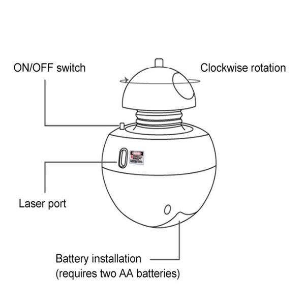 Інтерактивна іграшка для котів Pet Elite Robot-E 3in1, куля - вертушка з лазером і приваблюючим кота звуком, зображення 5