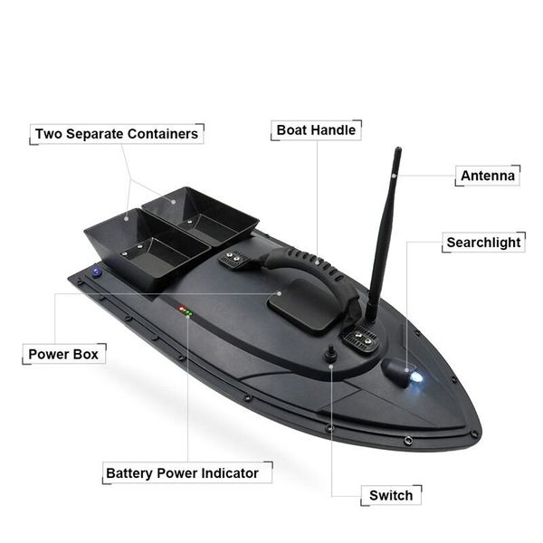 Кораблик для підгодовування риби Flytec HQ2011 на радіоуправлінні, чорна годівниця, зображення 5