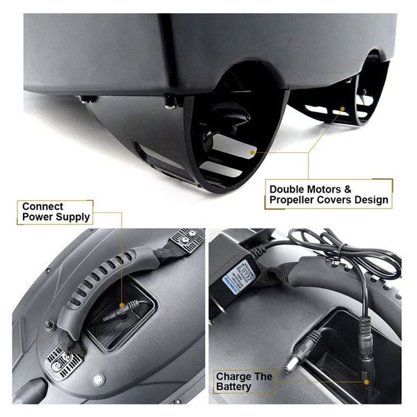 Кораблик для підгодовування риби Flytec HQ2011 на радіоуправлінні, чорна годівниця, зображення 7