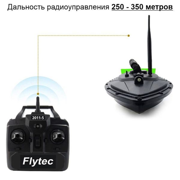 Кораблик для підгодовування риби Flytec HQ2011 на радіоуправлінні, чорна годівниця, зображення 3
