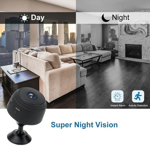 Міні камера wifi бездротова Leshp А9, 1 Мп, HD 720P, з акумулятором, магнітне кріплення, зображення 3