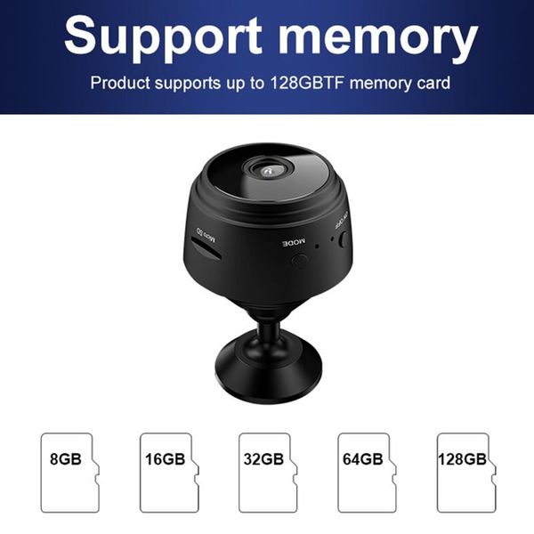 Міні камера wifi бездротова Leshp А9, 1 Мп, HD 720P, з акумулятором, магнітне кріплення, зображення 5