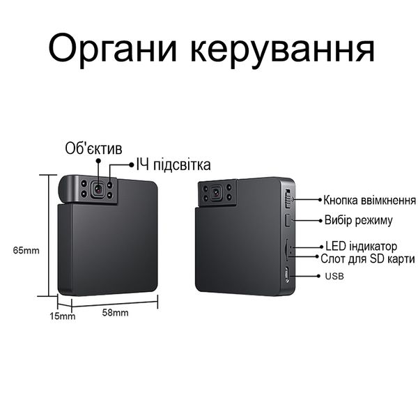 Міні wifi камера з поворотним об'єктивом, записом та вбудованим акумулятором Nectronix WK11, зображення 6
