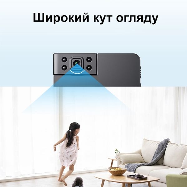 Міні wifi камера з поворотним об'єктивом, записом та вбудованим акумулятором Nectronix WK11, зображення 5
