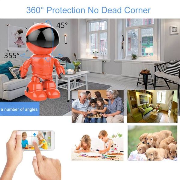 Поворотна камера wifi - робот Zilnk R004, 1.3 Мп, 960P, P2P, Onvif, червона, зображення 4