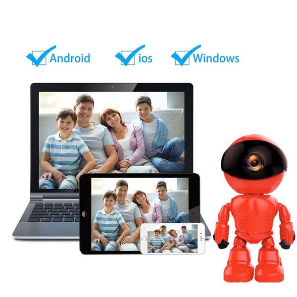 Поворотна камера wifi - робот Zilnk R004, 1.3 Мп, 960P, P2P, Onvif, червона, зображення 6