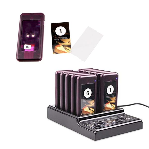 Бездротова система оповіщення та виклику клієнтів і гостей з 10 пейджерами Retekess SU-68G, зображення 2