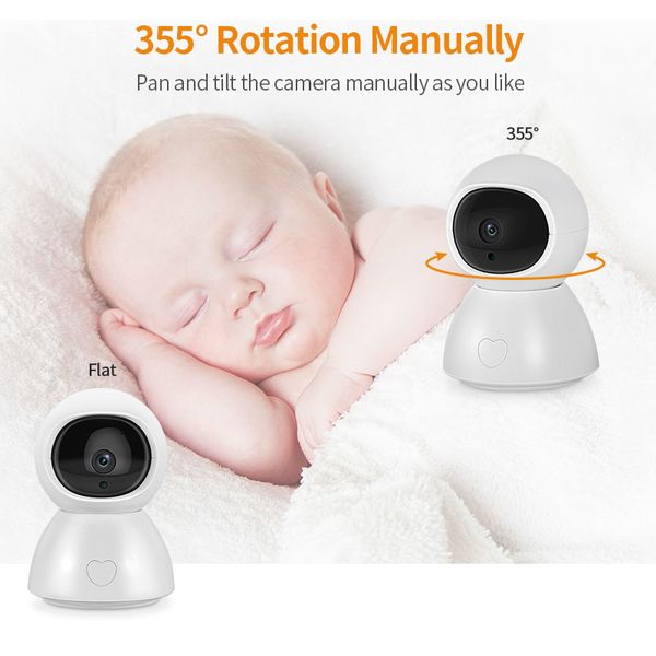 Відеоняня baby monitor безпровідна з великим 5" дюймовим монітором INQMEGA BM288, датчик температури, підсвітка, запис відео, зображення 6