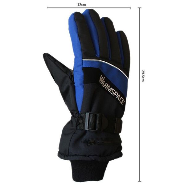 Зимові рукавички з підігрівом термо лижні Luckstone Warmspace HE329 з акумуляторами, розмір L, сині, зображення 3