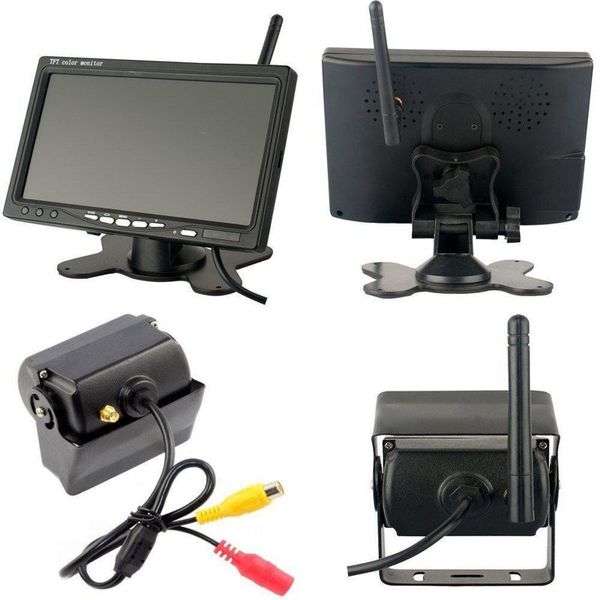 Камера заднього виду з монітором 7" дюймів бездротова для вантажівок, автобусів, мікроавтобусів Nectronix W701 kit, зображення 6