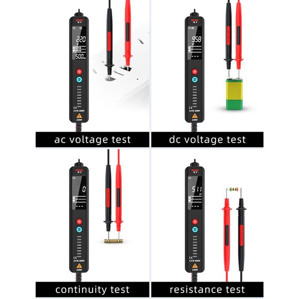 Безконтактний індикатор напруги - детектор обриву проводки багатофункціональний BSIDE X1 з функцією тестера і індикатора фази, зображення 4