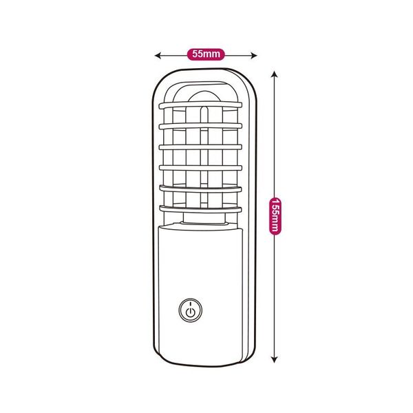 Кварцова лампа бактерицидна ультрафіолетова - УФ стерилізатор САНІТАЙЗЕР з акумулятором ATWFS UVC-86, біла, зображення 7