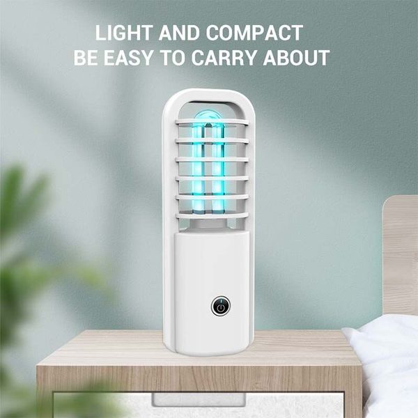 Кварцова лампа бактерицидна ультрафіолетова - УФ стерилізатор САНІТАЙЗЕР з акумулятором ATWFS UVC-86, біла, зображення 3